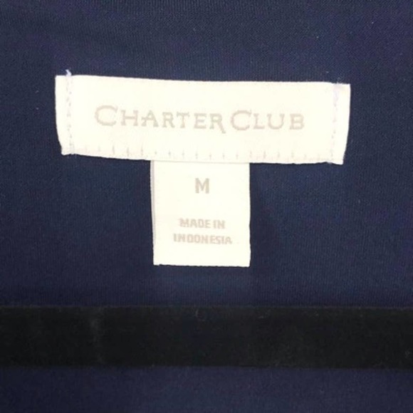 Intrepid Blue Printed Split-Neck Top M - Picture 5 of 10